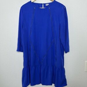 Saint Tropez XL blue 3/4 sleeves flowing dress